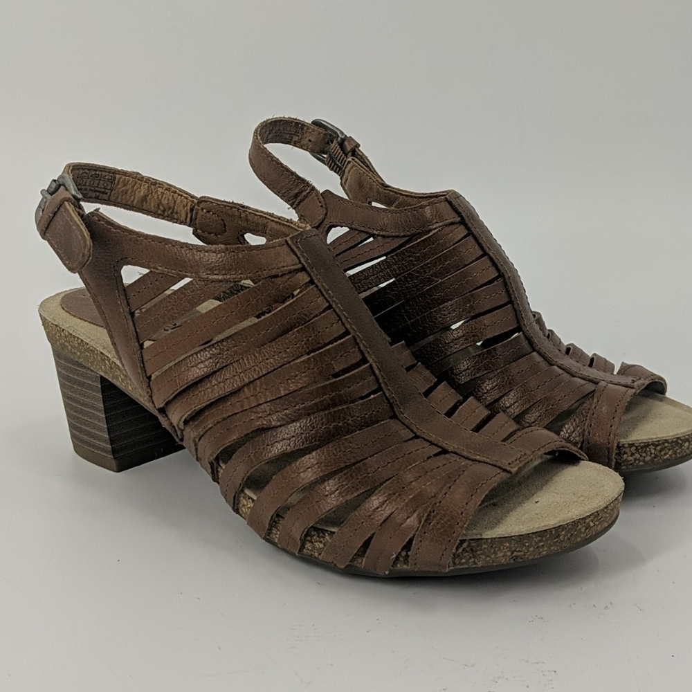 NWOT JOSEF SEIBEL Strappy Leather Heeled Sandal